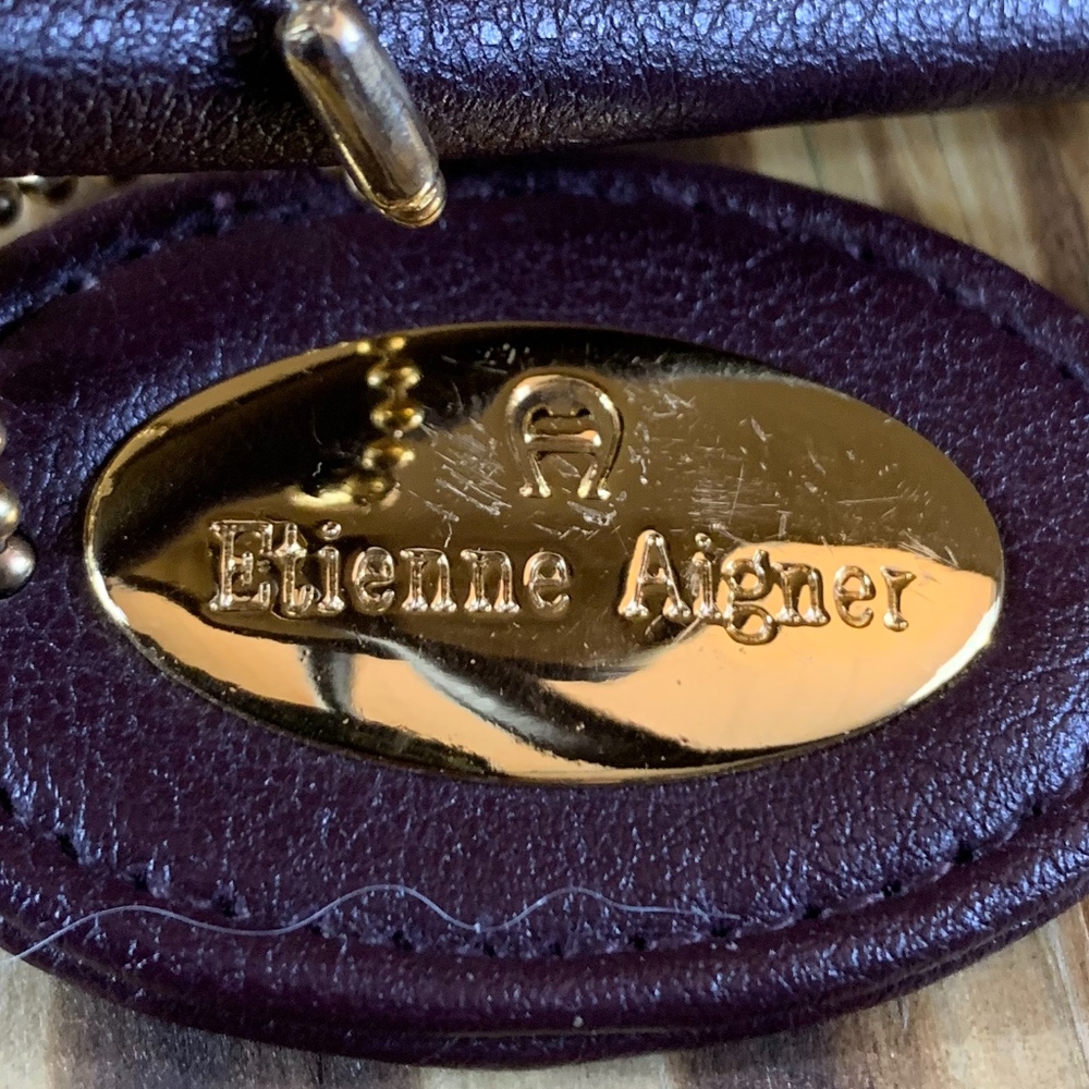 Etiene Aigner Burlap Style Bag Double Handle - Picture 4 of 7